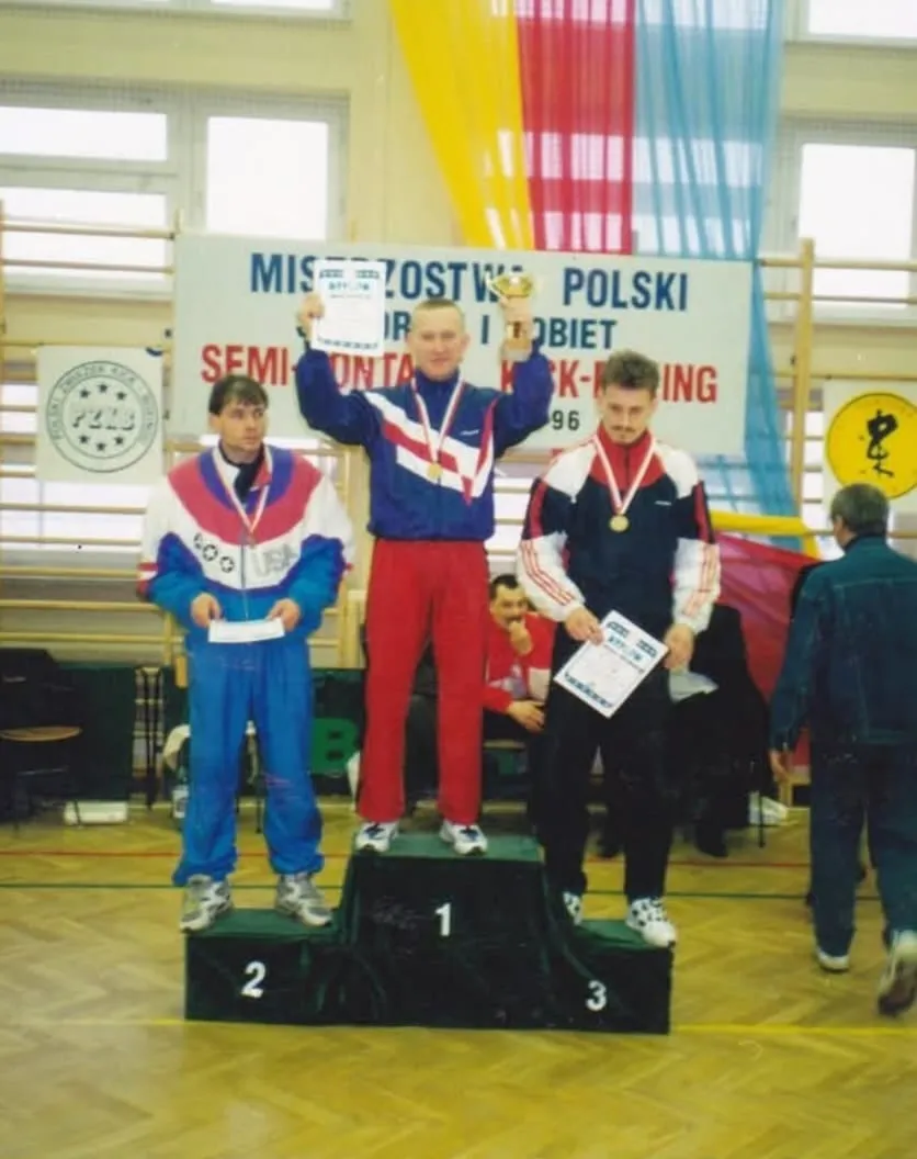 Tomasz Biernacki na najwyższym stopniu podium Mistrzostw Polski w 1996 roku